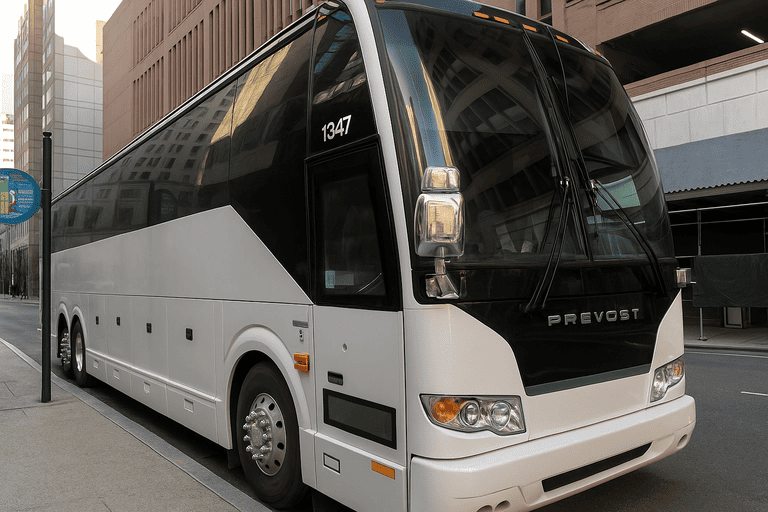 a Charter Bus Rental Temple coach bus